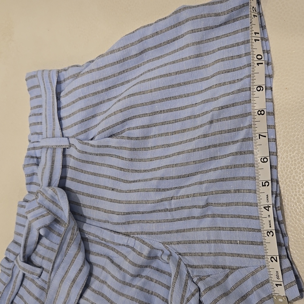 Loft Striped Blue and Grey Women's Shorts - Picture 13 of 15